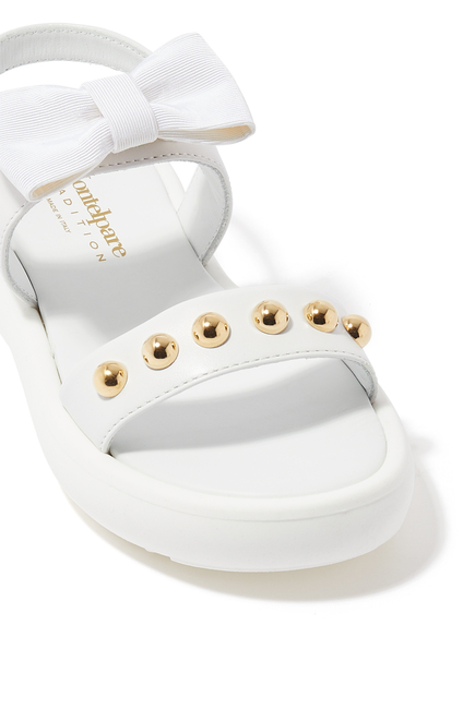Kids Studded Bow Sandals